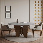 Walnut Butterfly-shaped Base Solid Wood Dining Table - image 2