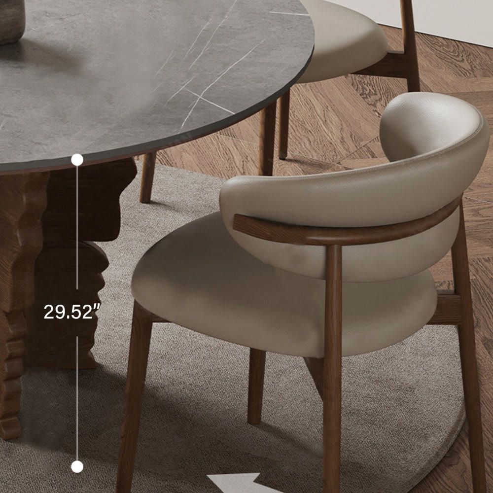 Walnut Butterfly-shaped Base Solid Wood Dining Table