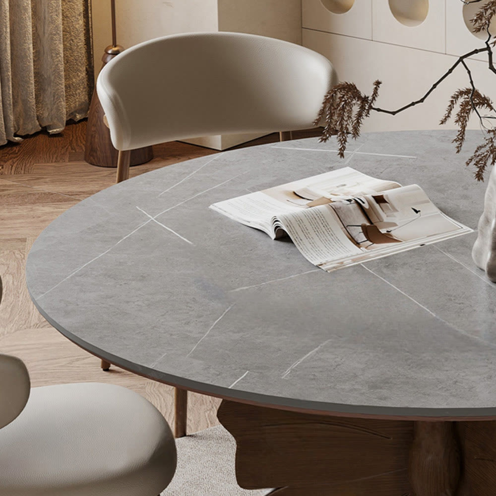 Walnut Butterfly-shaped Base Solid Wood Dining Table