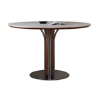 Minimalist Round Metal Chassis Dining Table - image 1