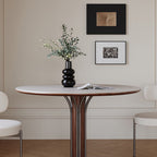 Minimalist Round Metal Chassis Dining Table - image 5