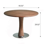 Spiral-pattern Solid Wood Base Dining Table - image 9