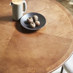 Spiral-pattern Solid Wood Base Dining Table - image 7