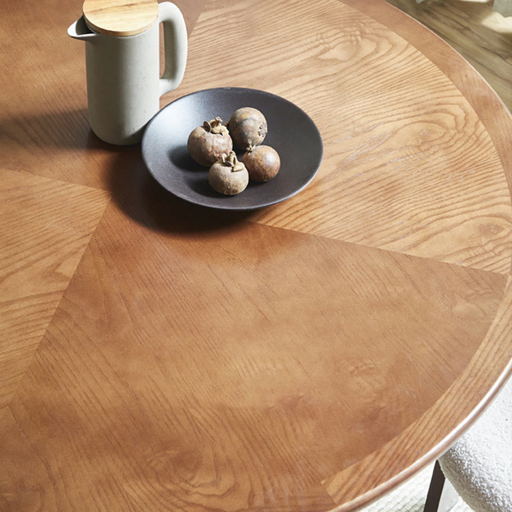 Spiral-pattern Solid Wood Base Dining Table - image 7