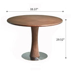 Spiral-pattern Solid Wood Base Dining Table - image 8