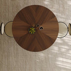 Walnut Half-moon Base Dining Table - image 4