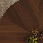Walnut Half-moon Base Dining Table - image 6