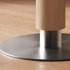 Rustic Solid Wood Style Sintered Stone Tabletop Dining Table - image 5