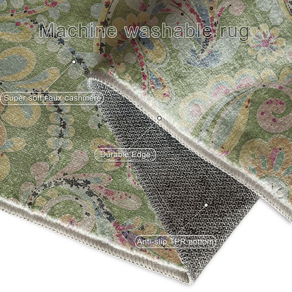 Ethnic Paisley Anti-slip Indoor Outdoor Rug - image 7