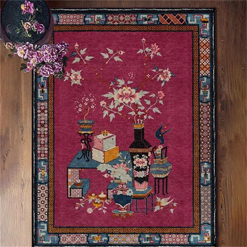 Elegant Vase Flowers Anti-slip Washable Area Rug - image 3