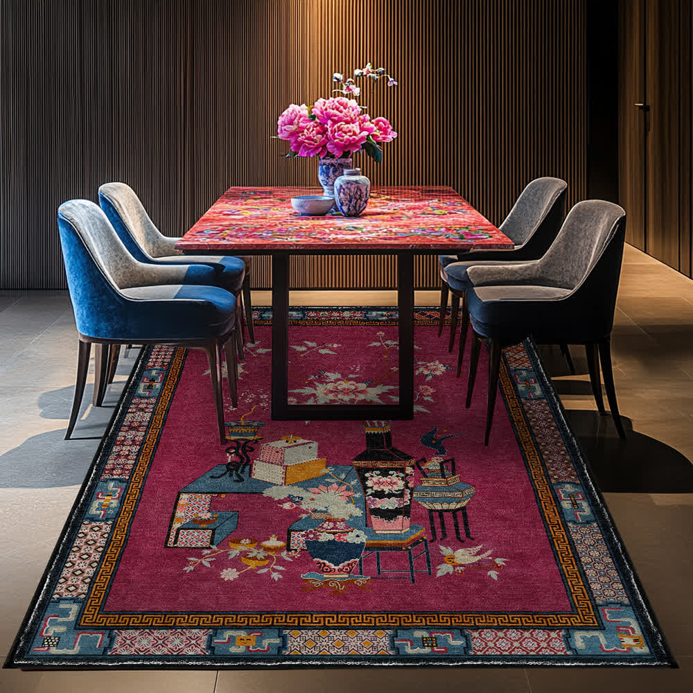 Elegant Vase Flowers Anti-slip Washable Area Rug - image 2