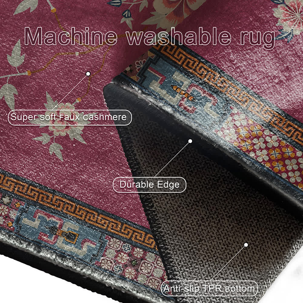 Elegant Vase Flowers Anti-slip Washable Area Rug - image 6