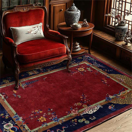 Anti-slip Washable Elegant Flowers Area Rug - image 1