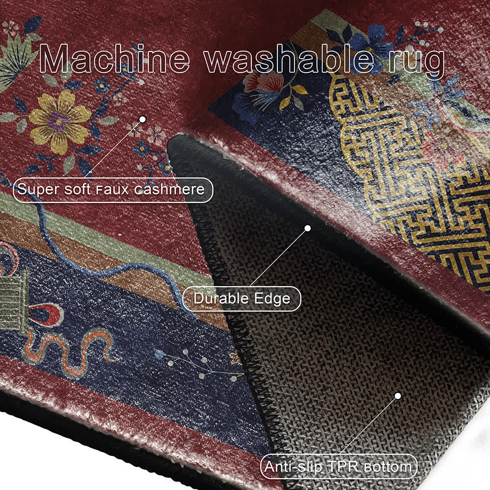  Anti-slip Washable Elegant Flowers Area Rug - image 5