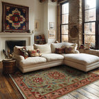 Floral Ethnic Foldable Anti-slip Area Rug - image 1