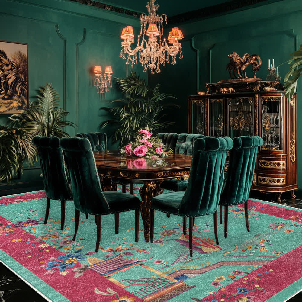 Elegant Floral Soft Anti-slip Area Rug - image 3