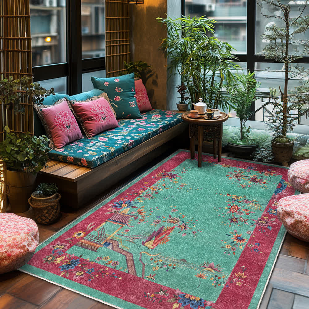 Elegant Floral Soft Anti-slip Area Rug - image 0