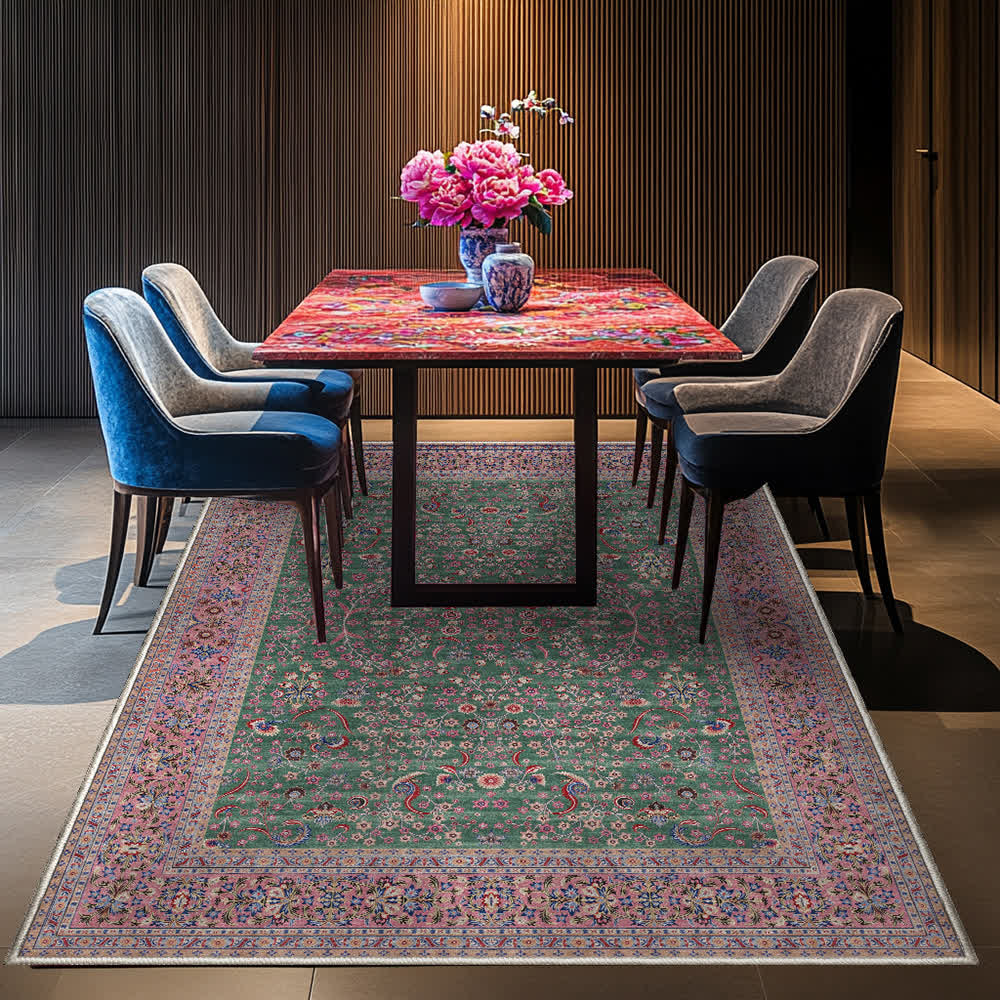 Vintage Flower Soft Foldable Area Rug - image 1