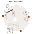 Modern Vanity Drawers Table Stool Set  - image 6