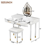 Modern Vanity Drawers Table Stool Set  - image 11