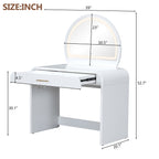Makeup Vanity Table with Mirror Touch Screen Lighted Mirror - image 11