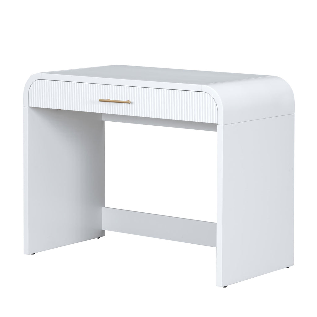 Makeup Vanity Table with Mirror Touch Screen Lighted Mirror - image 9