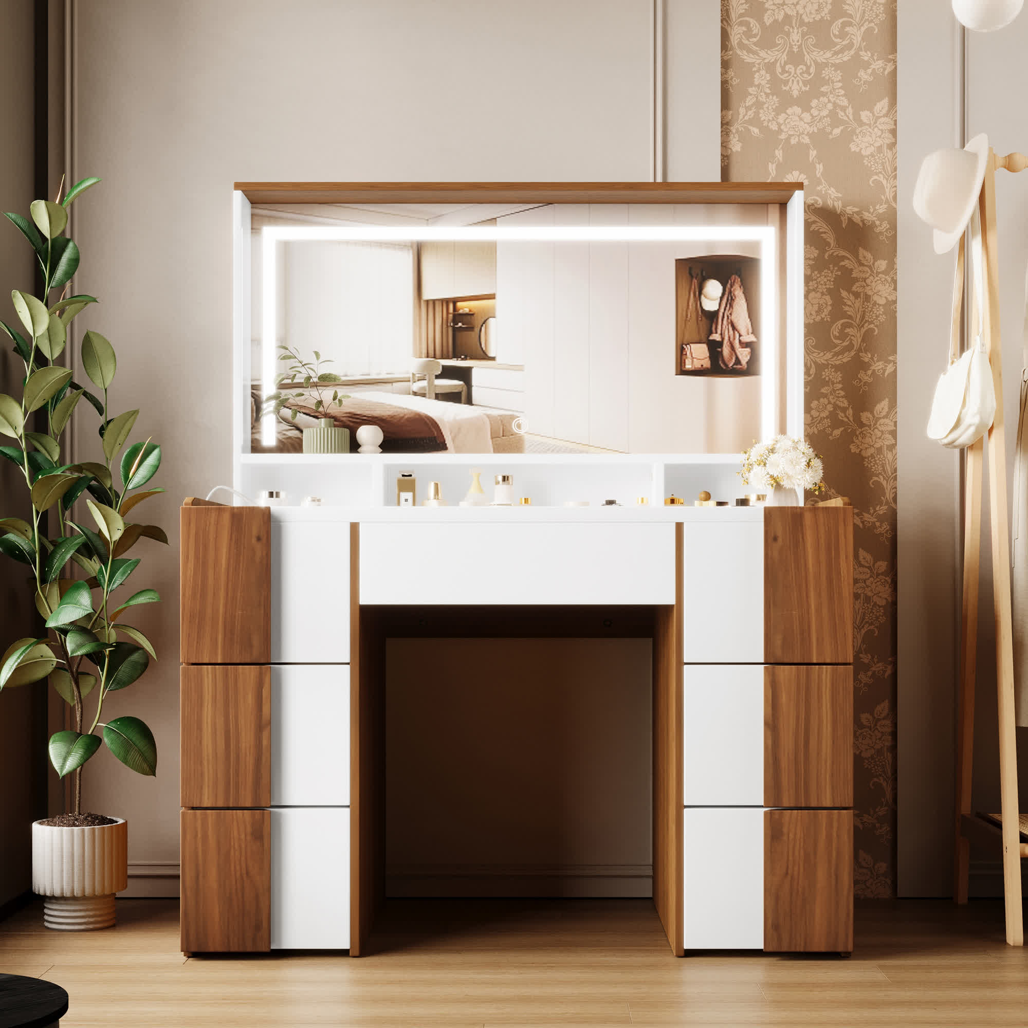 Elegant Vanity Drawers Table – iffhome