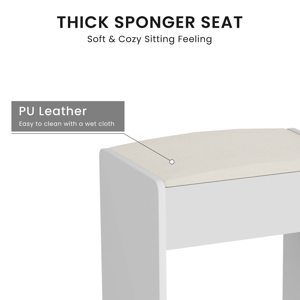 Modern Vanity Storage Table Stool Set