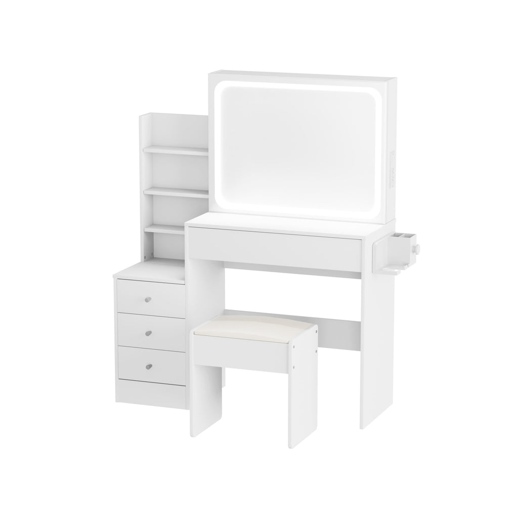 Modern Vanity Storage Table Stool Set