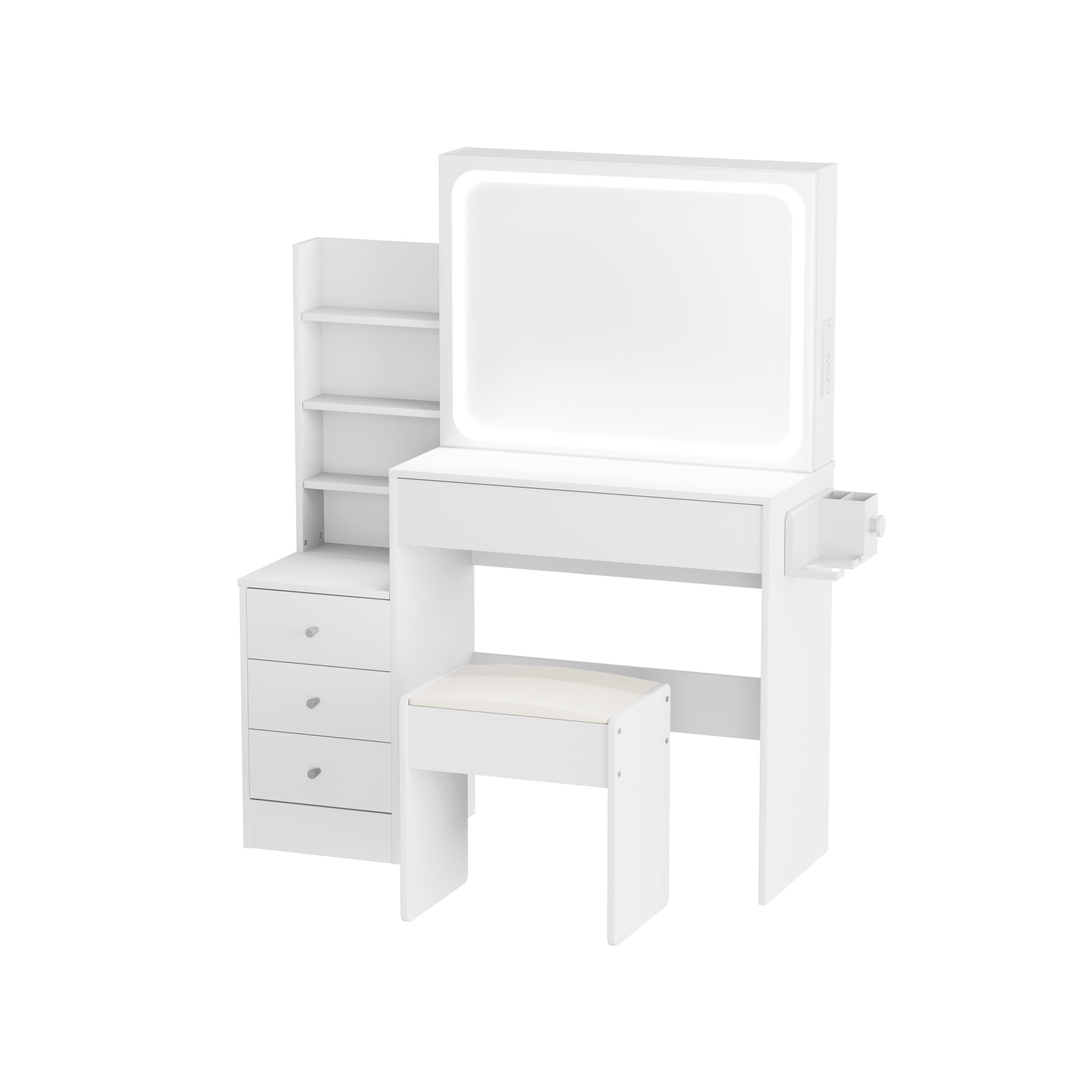 Modern Vanity Storage Table Stool Set