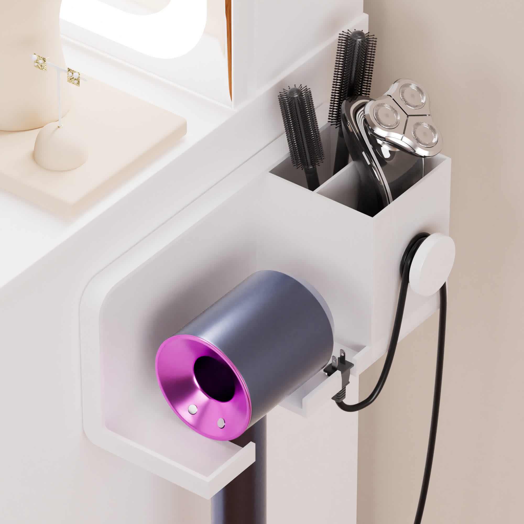 Modern Vanity Storage Table Stool Set