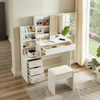 Modern Vanity Storage Table Stool Set - image 4