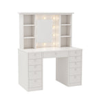 Vanity Desk with LED Lighted Mirror - image 1