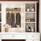 Vanity Desk with LED Lighted Mirror - image 4
