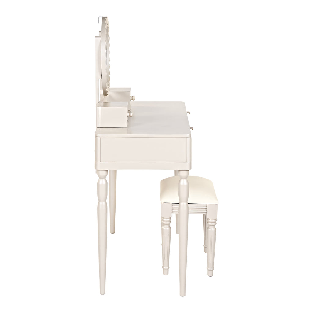 Luxury Height-Adjustable Vanity Desk Stool Set