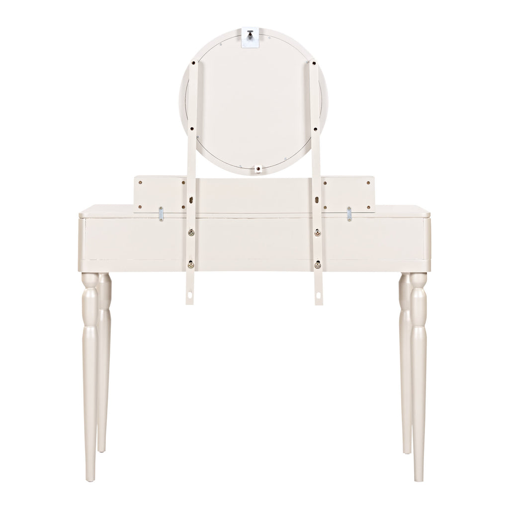 Luxury Height-Adjustable Vanity Desk Stool Set