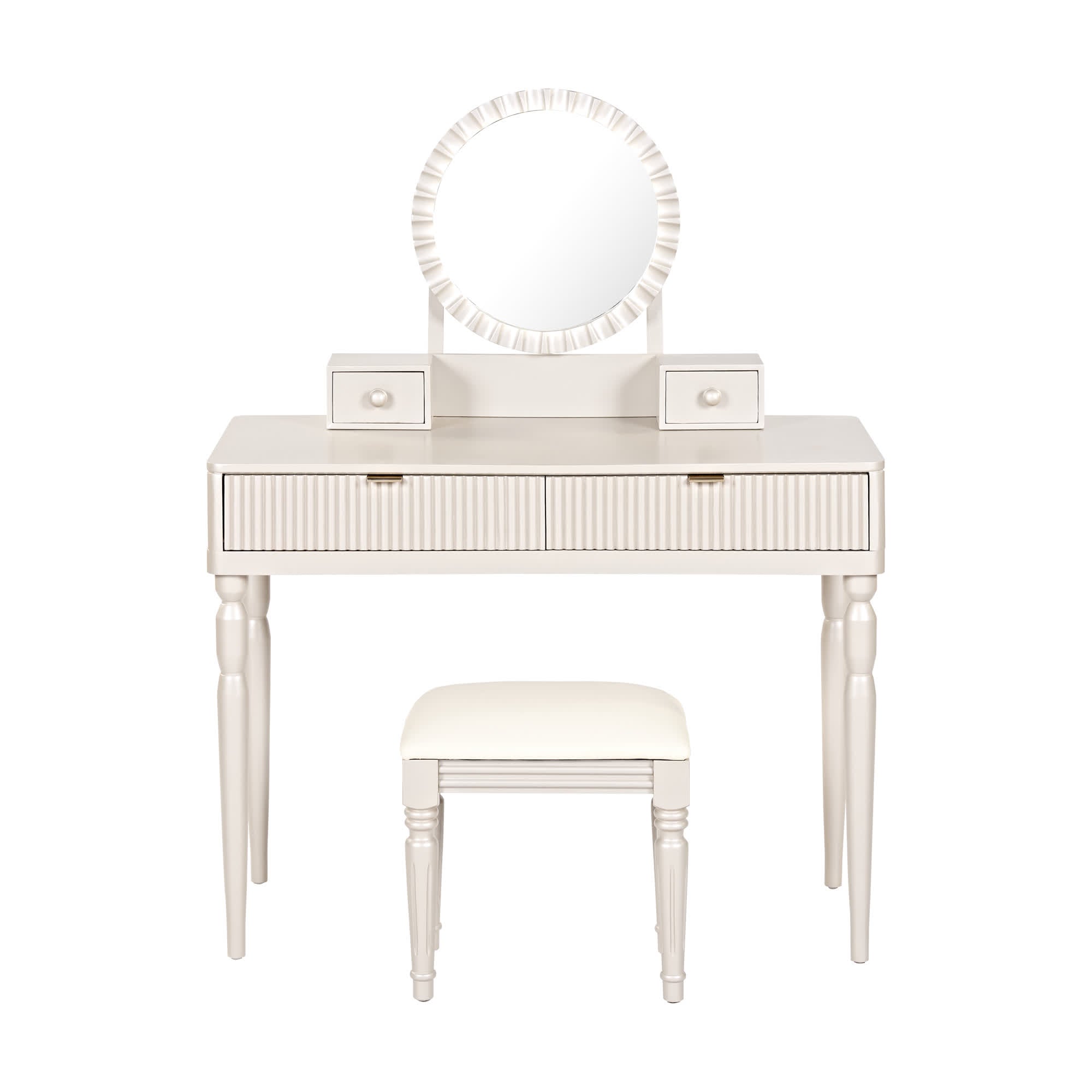 Luxury Height-Adjustable Vanity Desk Stool Set