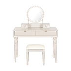 Luxury Height-Adjustable Vanity Desk Stool Set - image 1