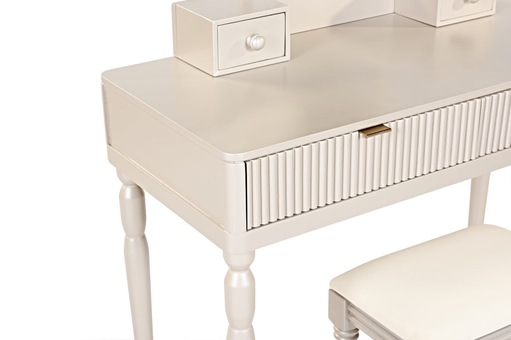 Luxury Height-Adjustable Vanity Desk Stool Set