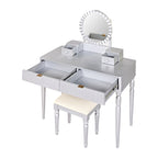 Luxury Height-Adjustable Vanity Desk Stool Set - image 17