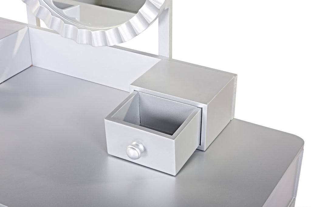 Luxury Height-Adjustable Vanity Desk Stool Set - image 22