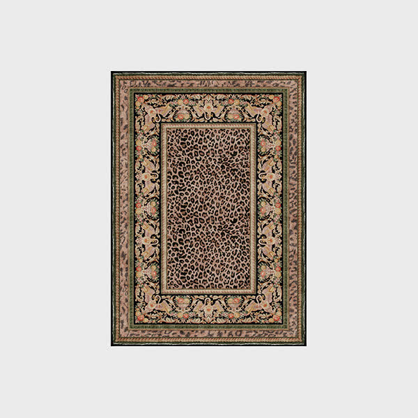 Baroque Leopard Anti-slip Indoor Outdoor Rug - Pink & Brown - 60" x 96" - image 17