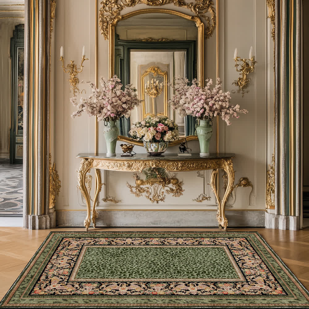 Baroque Leopard Anti-slip Indoor Outdoor Rug - image 1