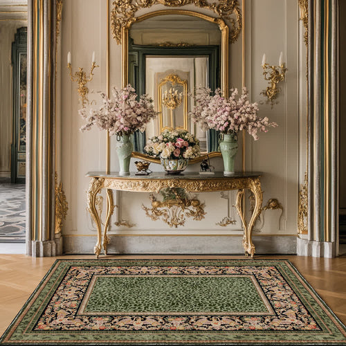 Baroque Leopard Anti-slip Indoor Outdoor Rug - image 1