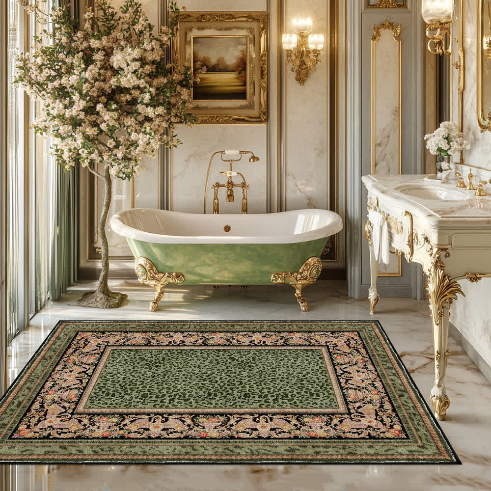Baroque Leopard Anti-slip Indoor Outdoor Rug - image 2