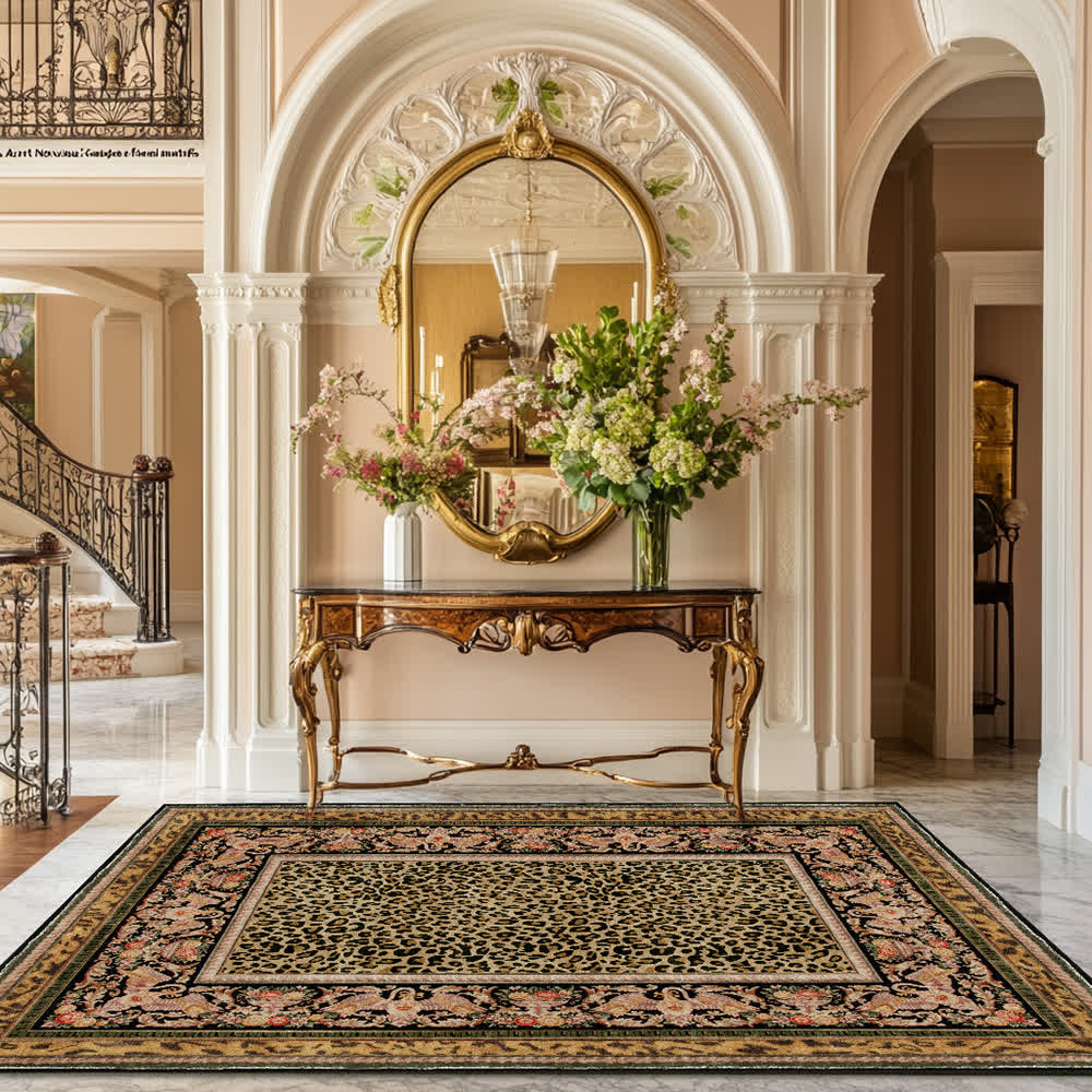 Baroque Leopard Anti-slip Indoor Outdoor Rug - image 7