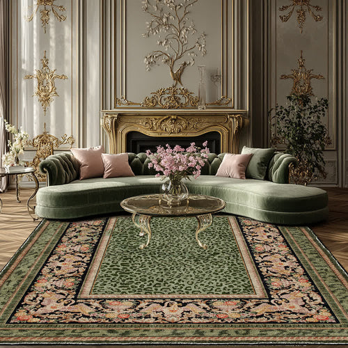 Baroque Leopard Anti-slip Indoor Outdoor Rug - image 0