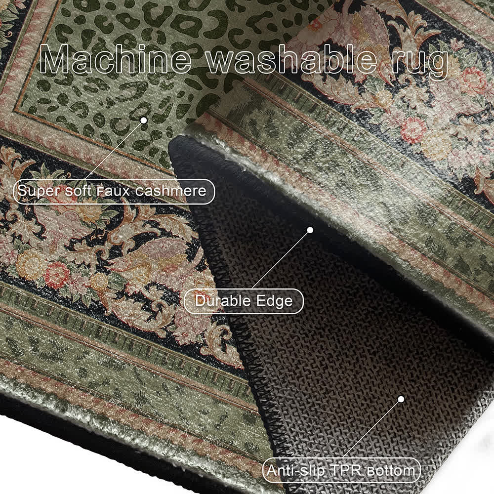 Baroque Leopard Anti-slip Indoor Outdoor Rug - image 6