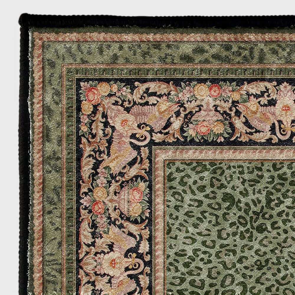 Baroque Leopard Anti-slip Indoor Outdoor Rug - image 5