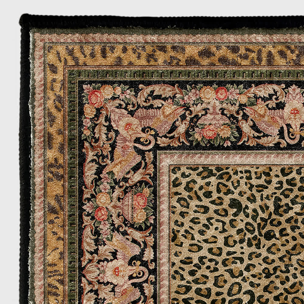 Baroque Leopard Anti-slip Indoor Outdoor Rug - image 11